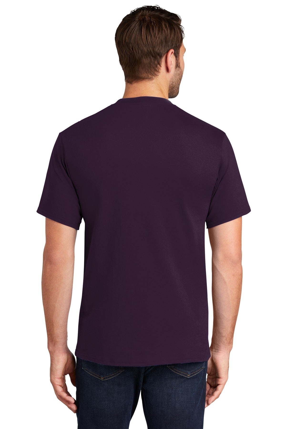 Eggplant Port & Co Tall Essential Tee. PC61T