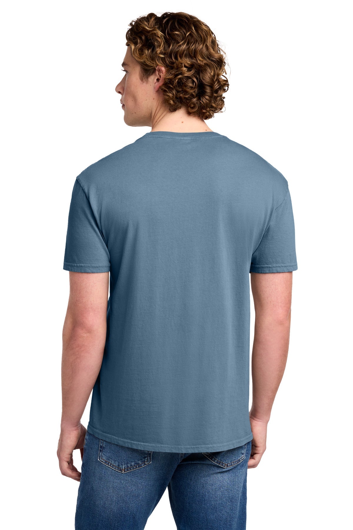 FadedDenim Port & Co Beach Wash Garment-Dyed Tee. PC099