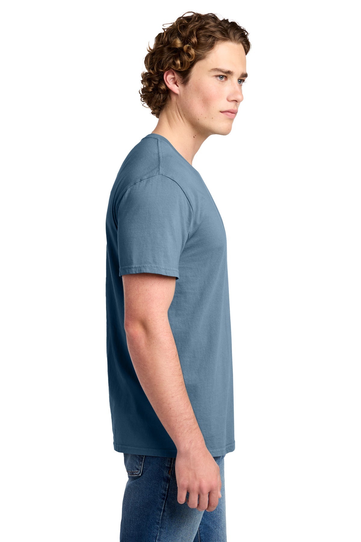 FadedDenim Port & Co Beach Wash Garment-Dyed Tee. PC099