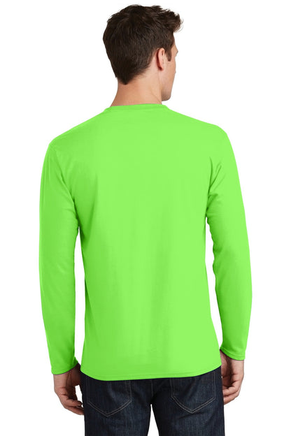 Flash Green Port & Co Long Sleeve Fan Favorite Tee. PC450LS