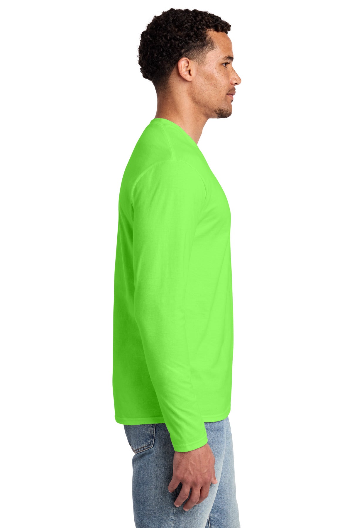 Flash Green Port & Co Long Sleeve Fan Favorite Tee. PC450LS