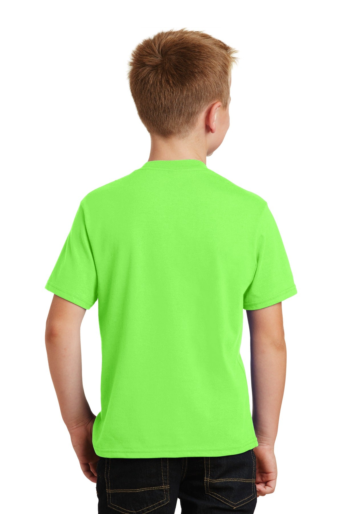 Flash Green Port & Co Youth Fan Favorite Tee. PC450Y