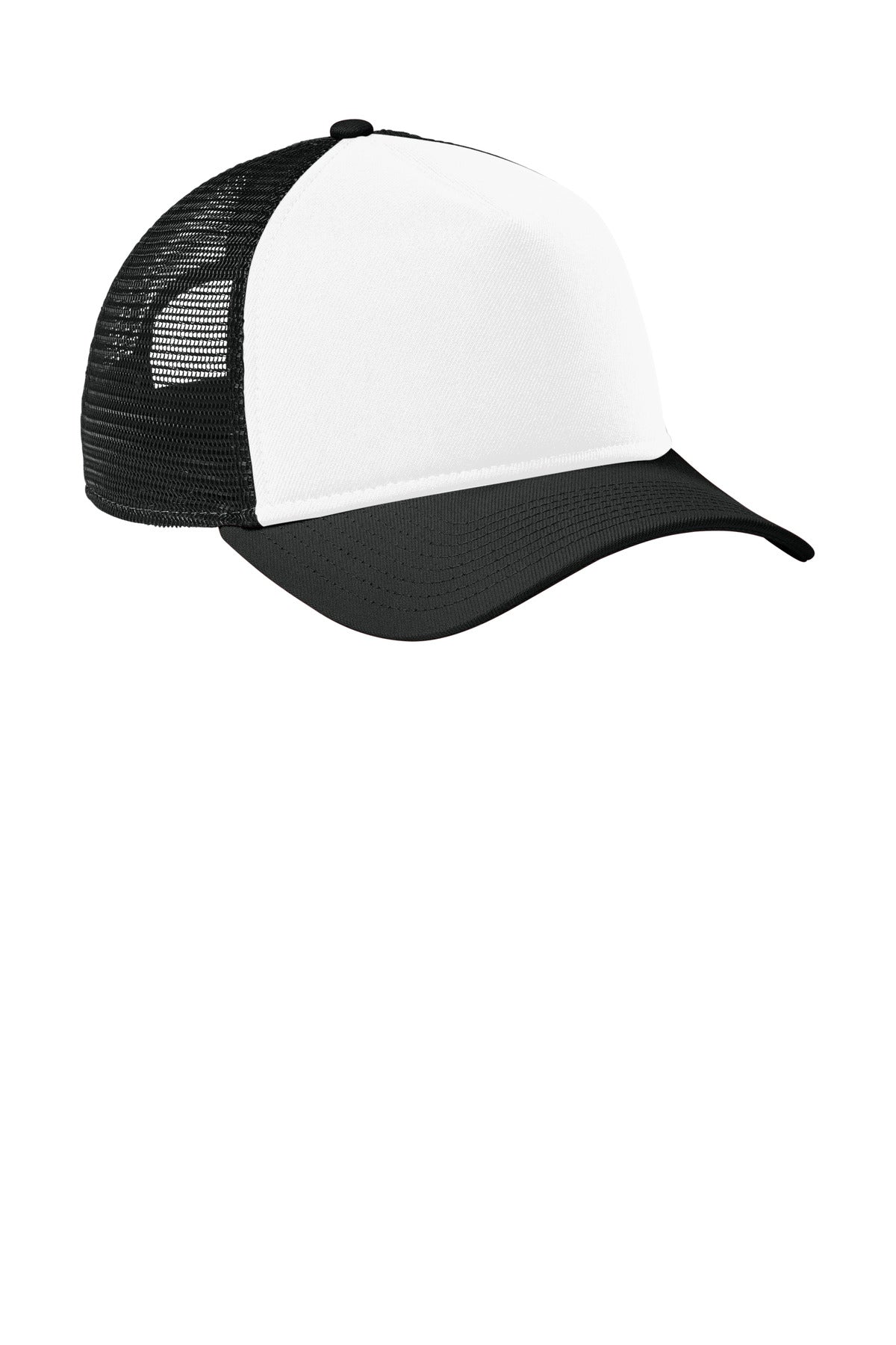 FlgW/Bk/Bk New Era A-Frame Snapback Mesh Back Cap NE212