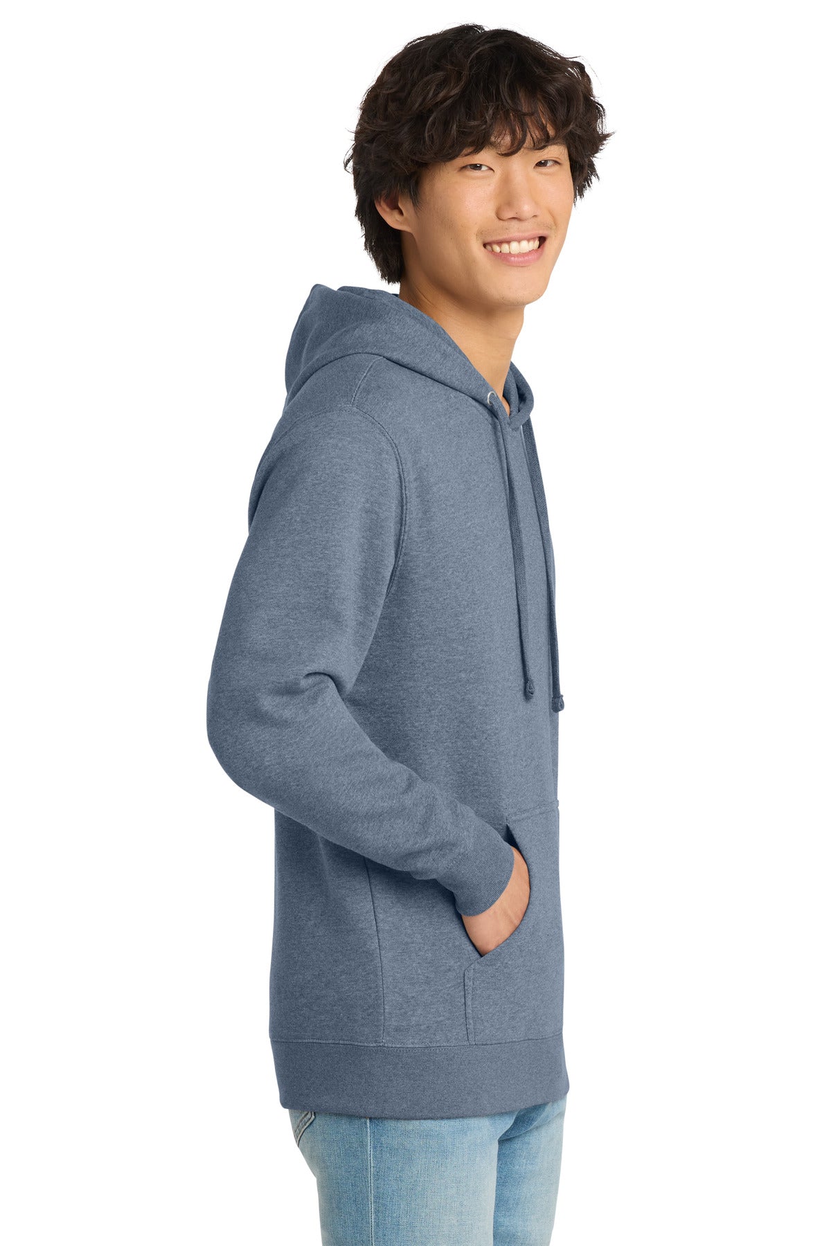 FlntBluHtr District V.I.T. Fleece Hoodie DT6100
