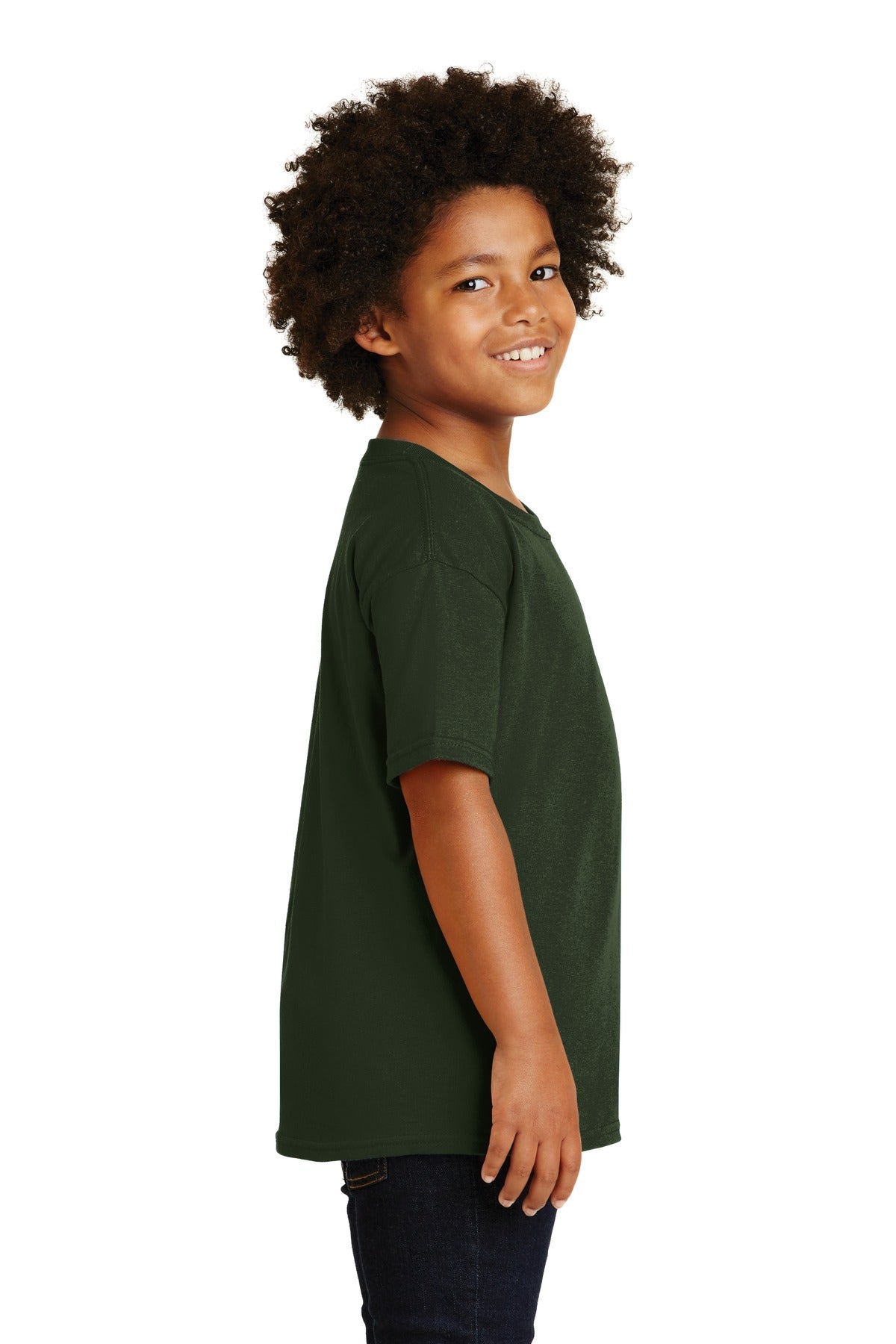 Forest Gildan - Youth Heavy Cotton 100% Cotton T-Shirt. 5000B