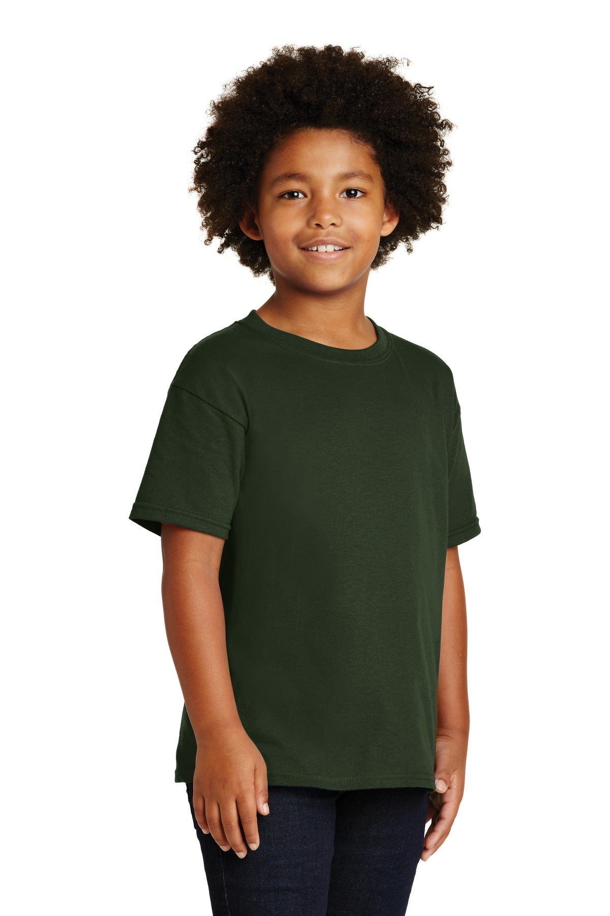 Forest Gildan - Youth Heavy Cotton 100% Cotton T-Shirt. 5000B