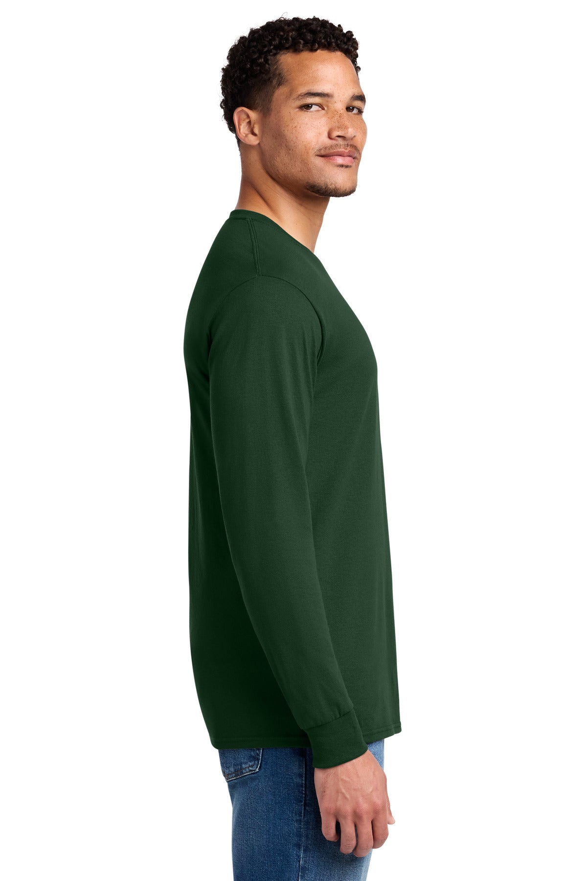 Forest Green Jerzees - Dri-Power 50/50 Cotton/Poly Long Sleeve T-Shirt. 29LS