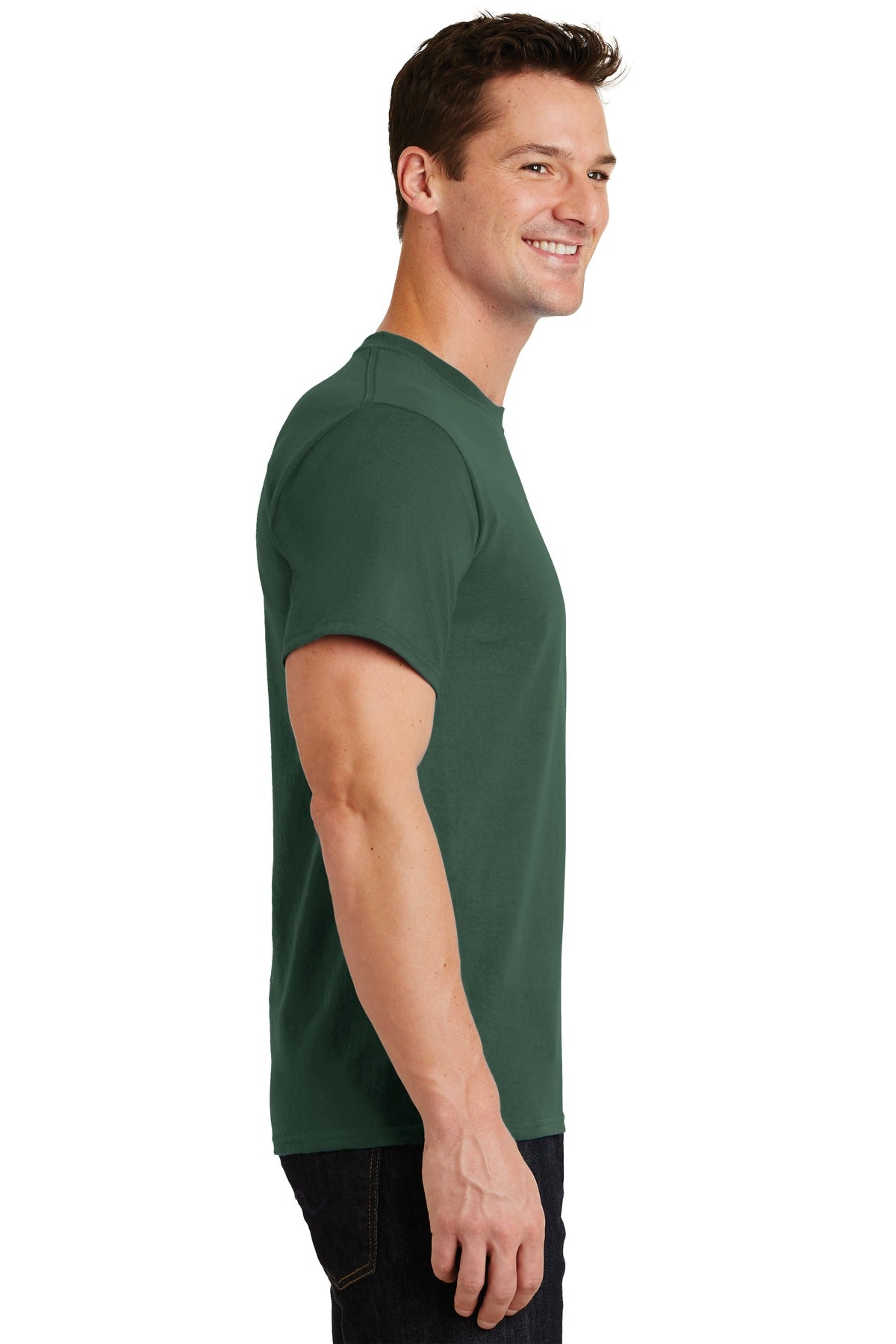 Forest Green Port & Co Essential Tee. PC61