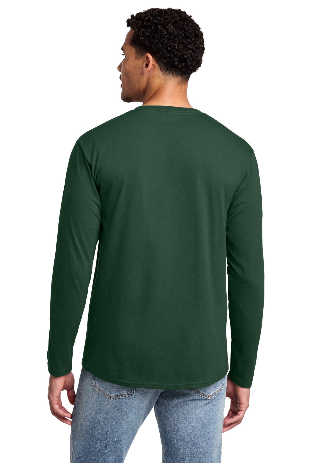 Forest Green Port & Co Long Sleeve Fan Favorite Tee. PC450LS