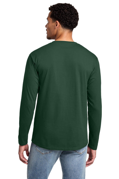 Forest Green Port & Co Long Sleeve Fan Favorite Tee. PC450LS