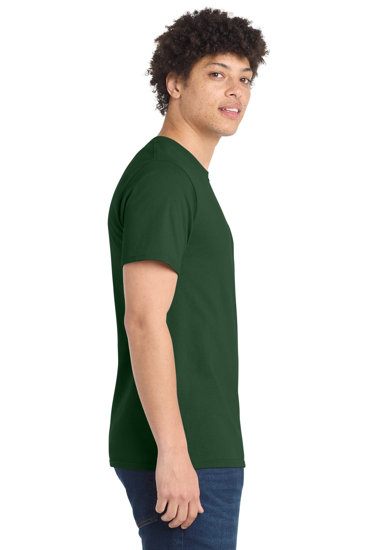 Forest Green Port & Co Tall Essential Tee. PC61T