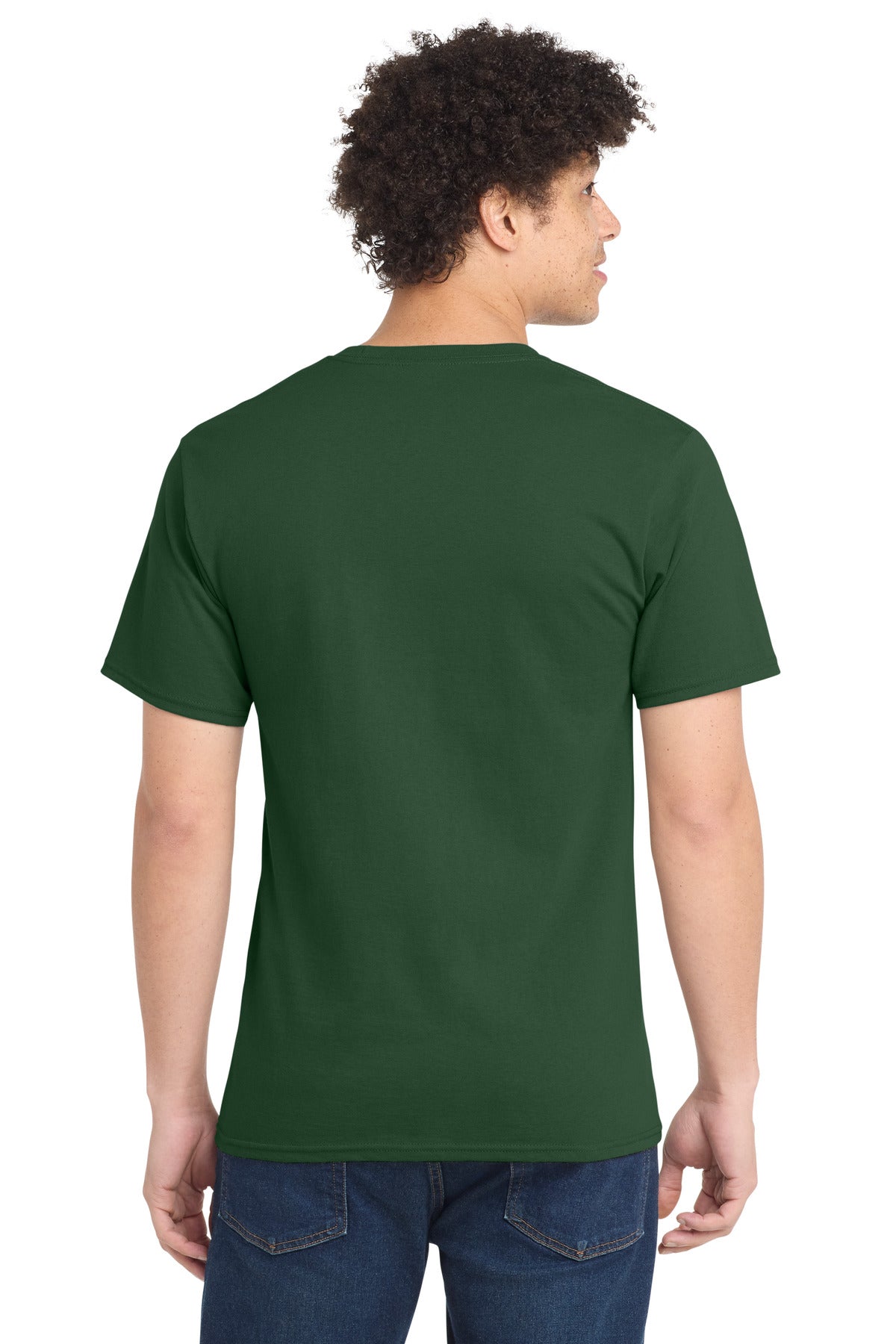 Forest Green Port & Co Tall Essential Tee. PC61T