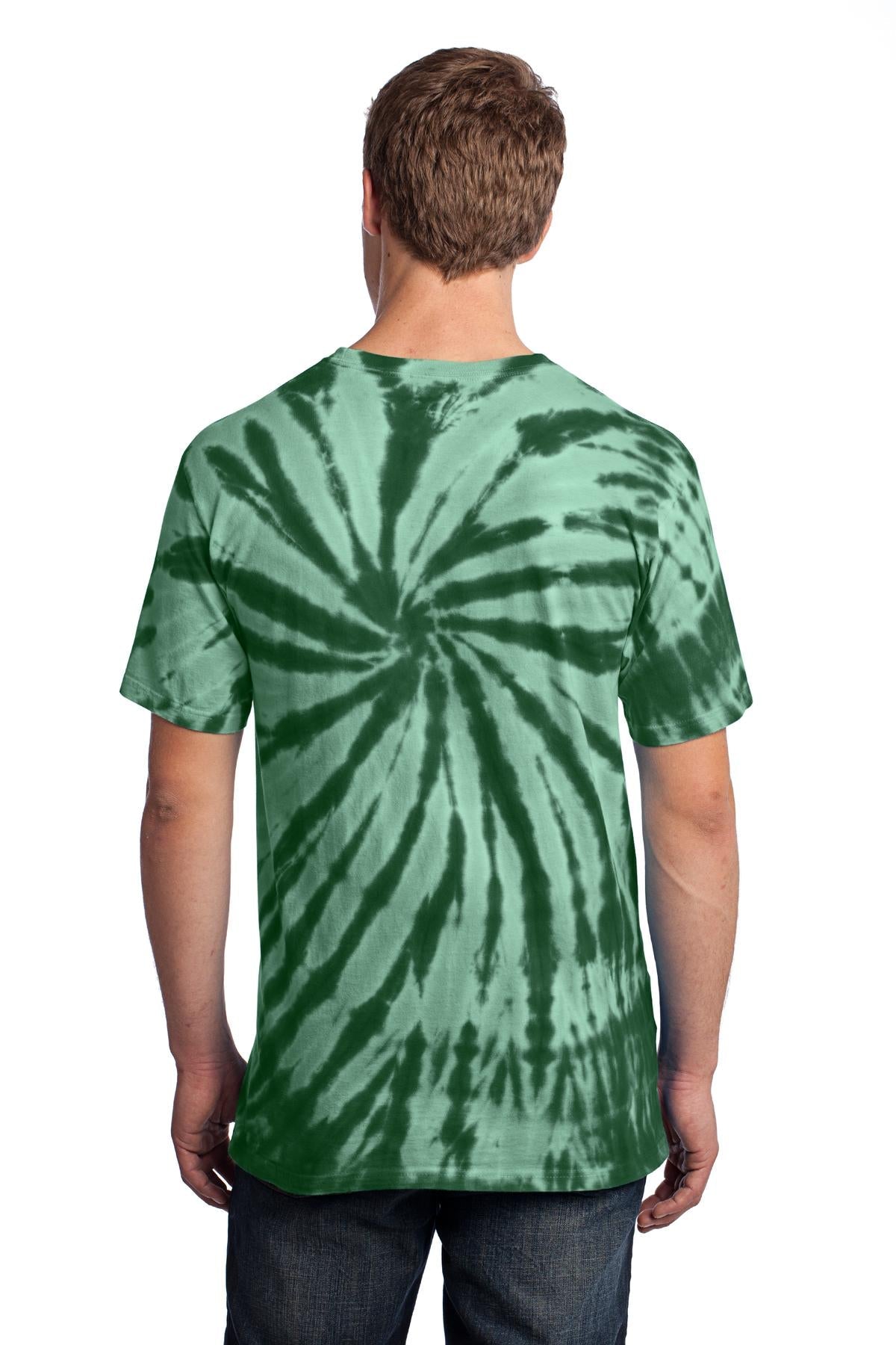 Forest Green Port & Co Tie-Dye Tee. PC147