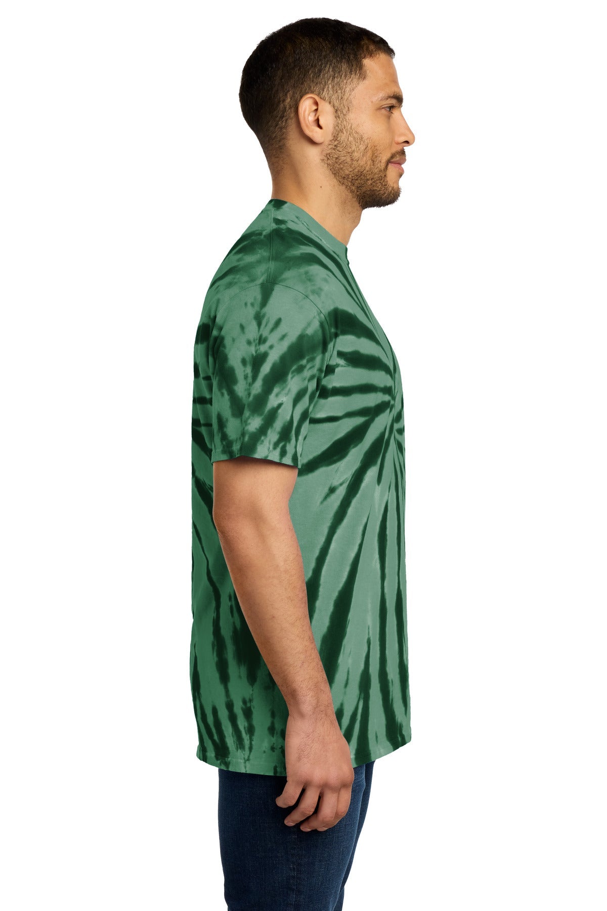 Forest Green Port & Co Tie-Dye Tee. PC147