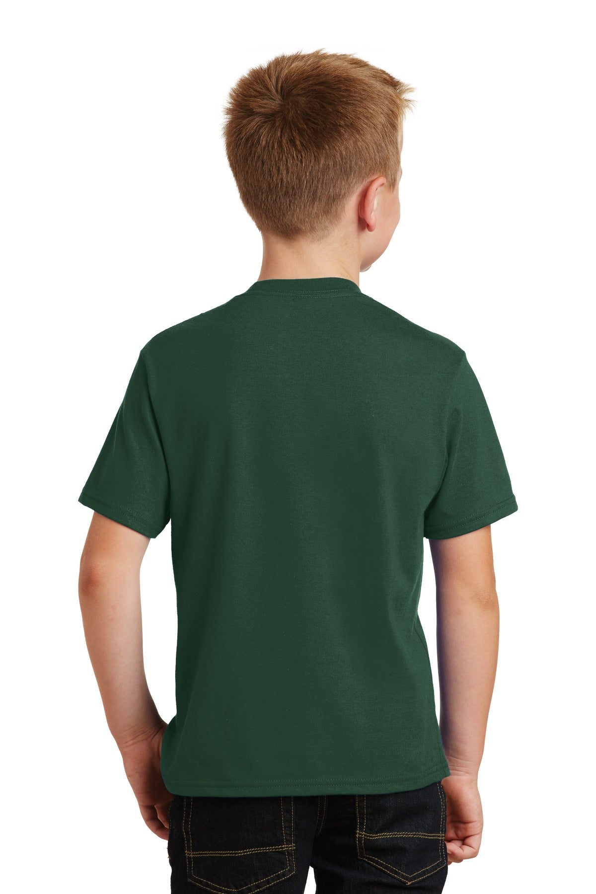 Forest Green Port & Co Youth Fan Favorite Tee. PC450Y