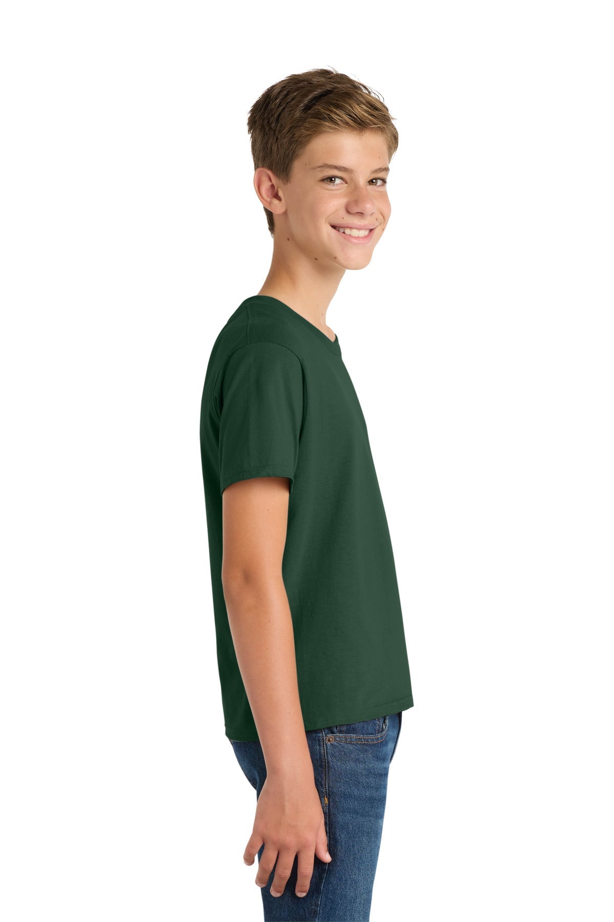 Forest Green Port & Co Youth Fan Favorite Tee. PC450Y