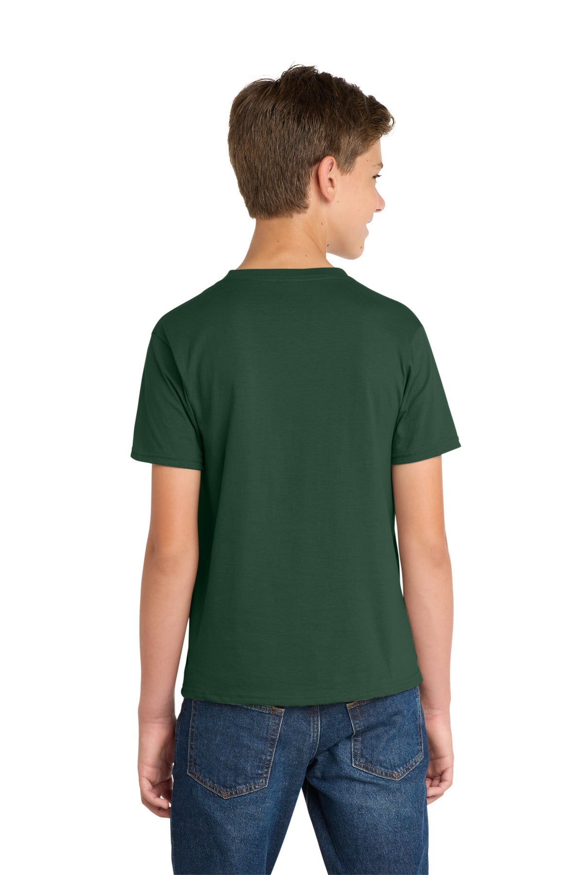 Forest Green Port & Co Youth Fan Favorite Tee. PC450Y