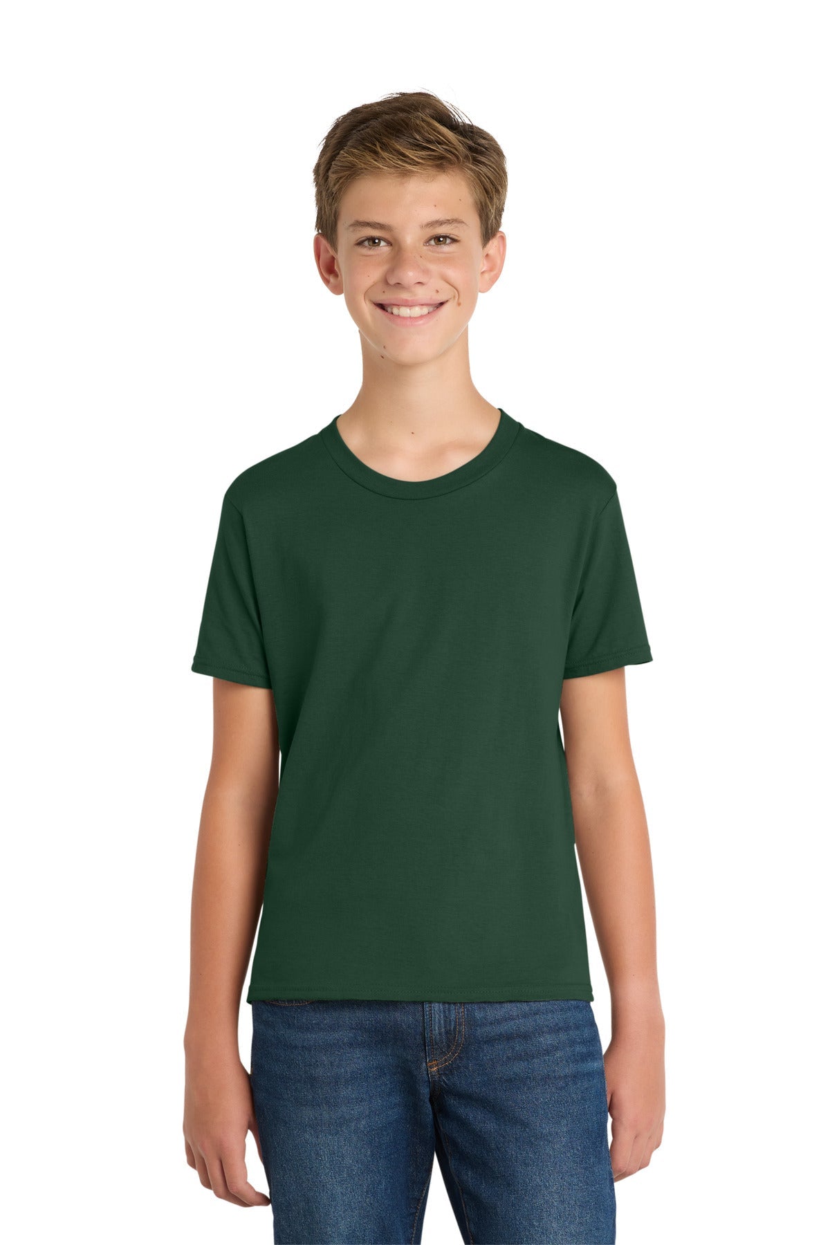 Forest Green Port & Co Youth Fan Favorite Tee. PC450Y