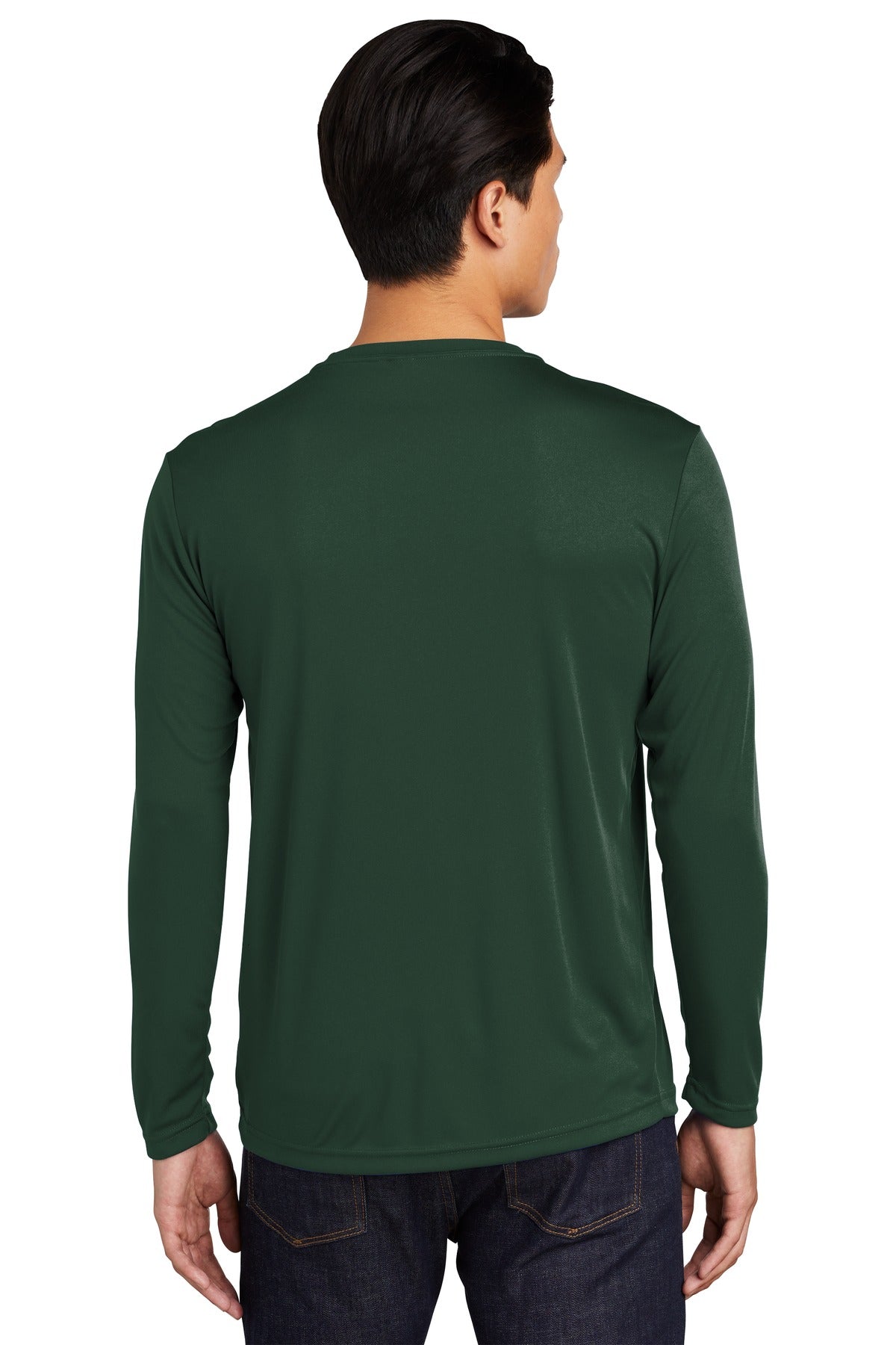 Forest Green Sport-Tek Long Sleeve PosiCharge Competitor Tee. ST350LS