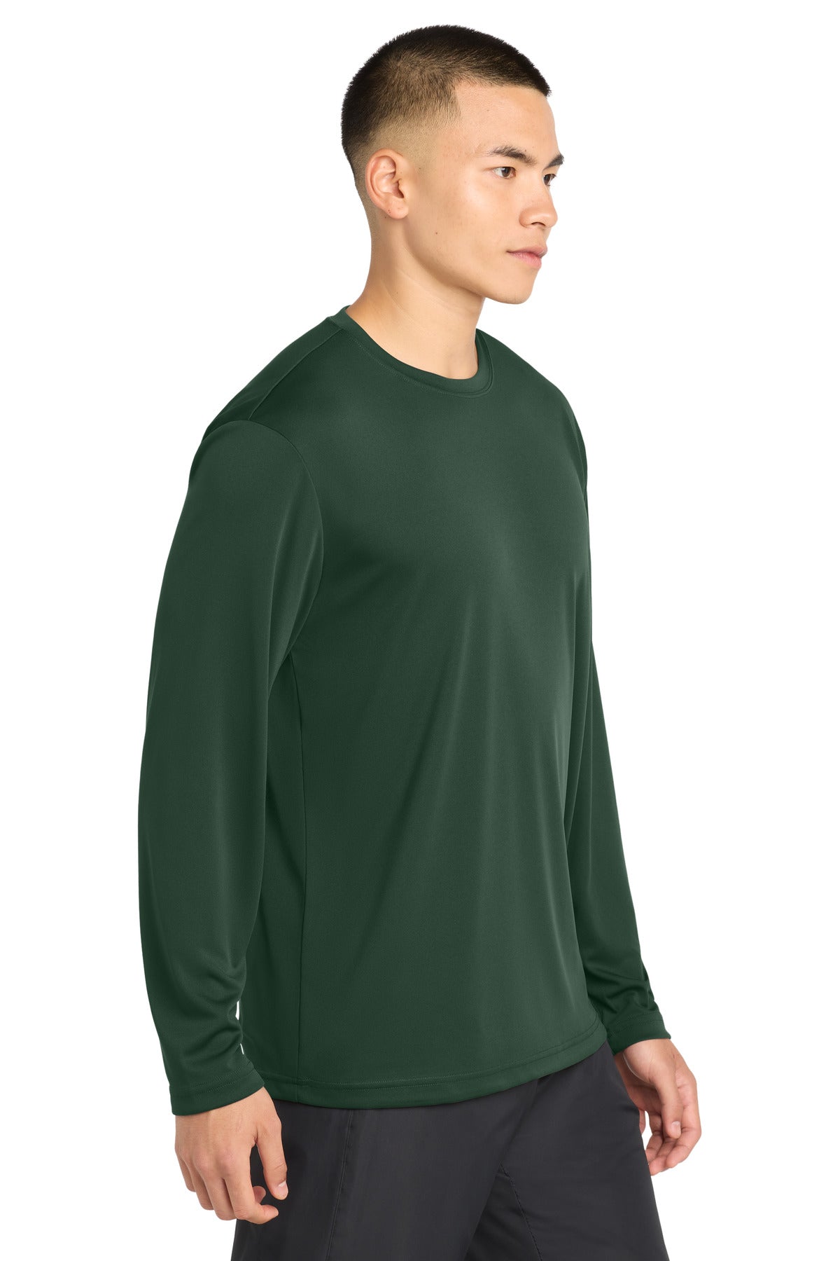 Forest Green Sport-Tek Long Sleeve PosiCharge Competitor Tee. ST350LS