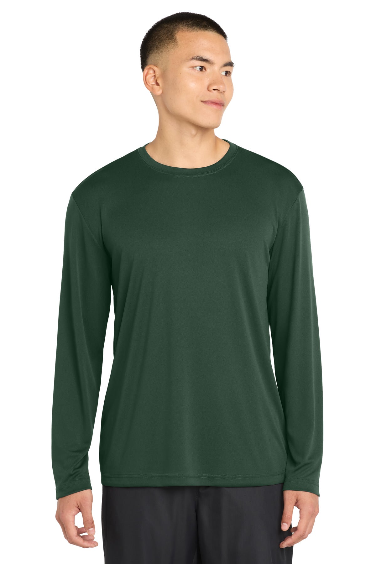 Forest Green Sport-Tek Long Sleeve PosiCharge Competitor Tee. ST350LS