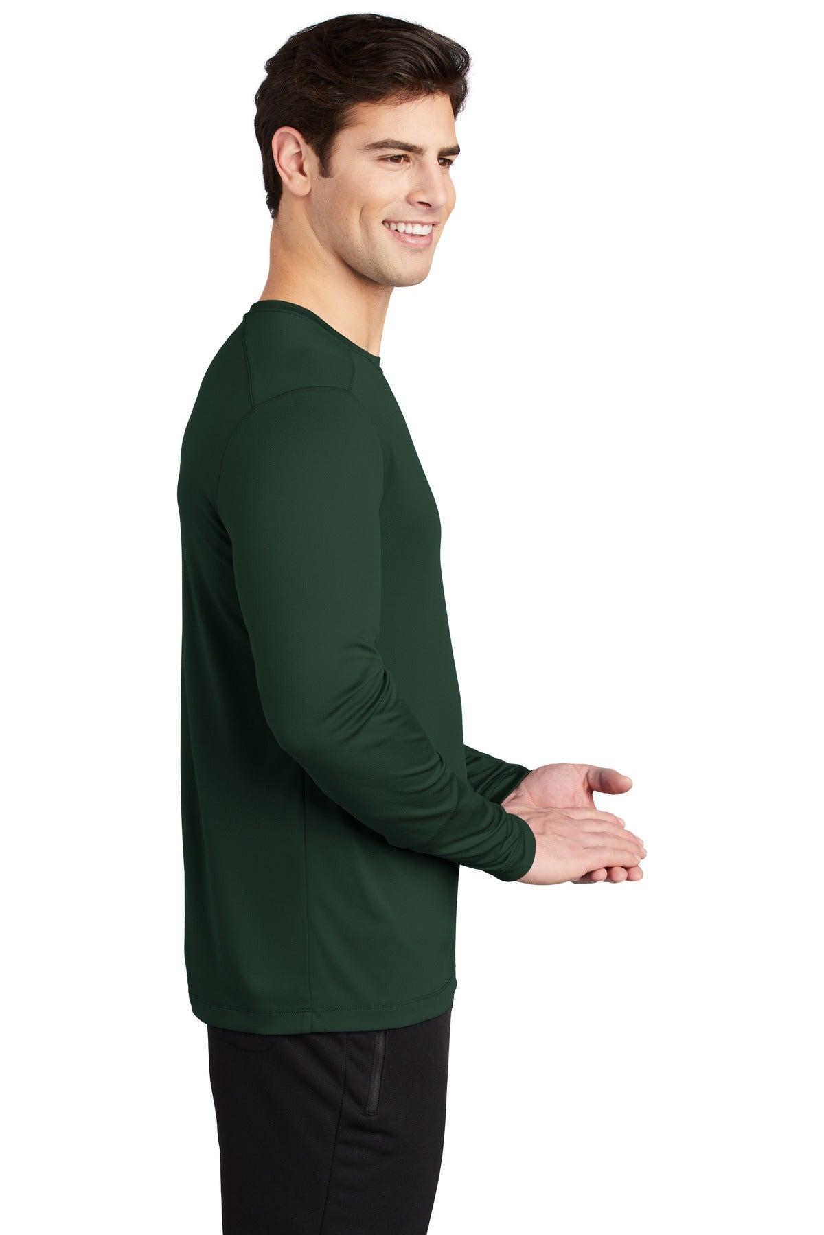 Forest Green Sport-Tek Posi-UV Pro Long Sleeve Tee. ST420LS