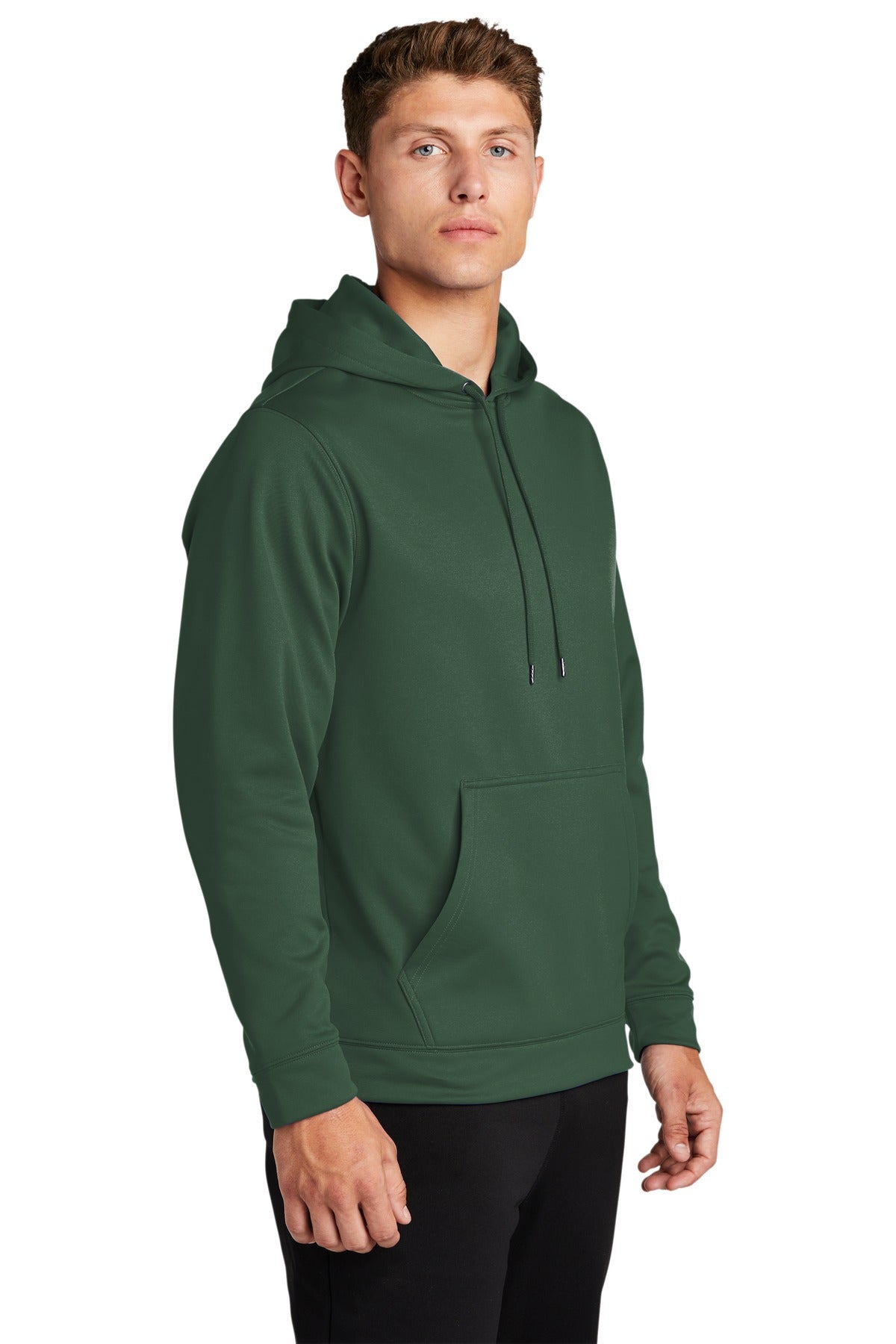 Forest Green Sport-Tek Sport-Wick Fleece Hooded Pullover. F244