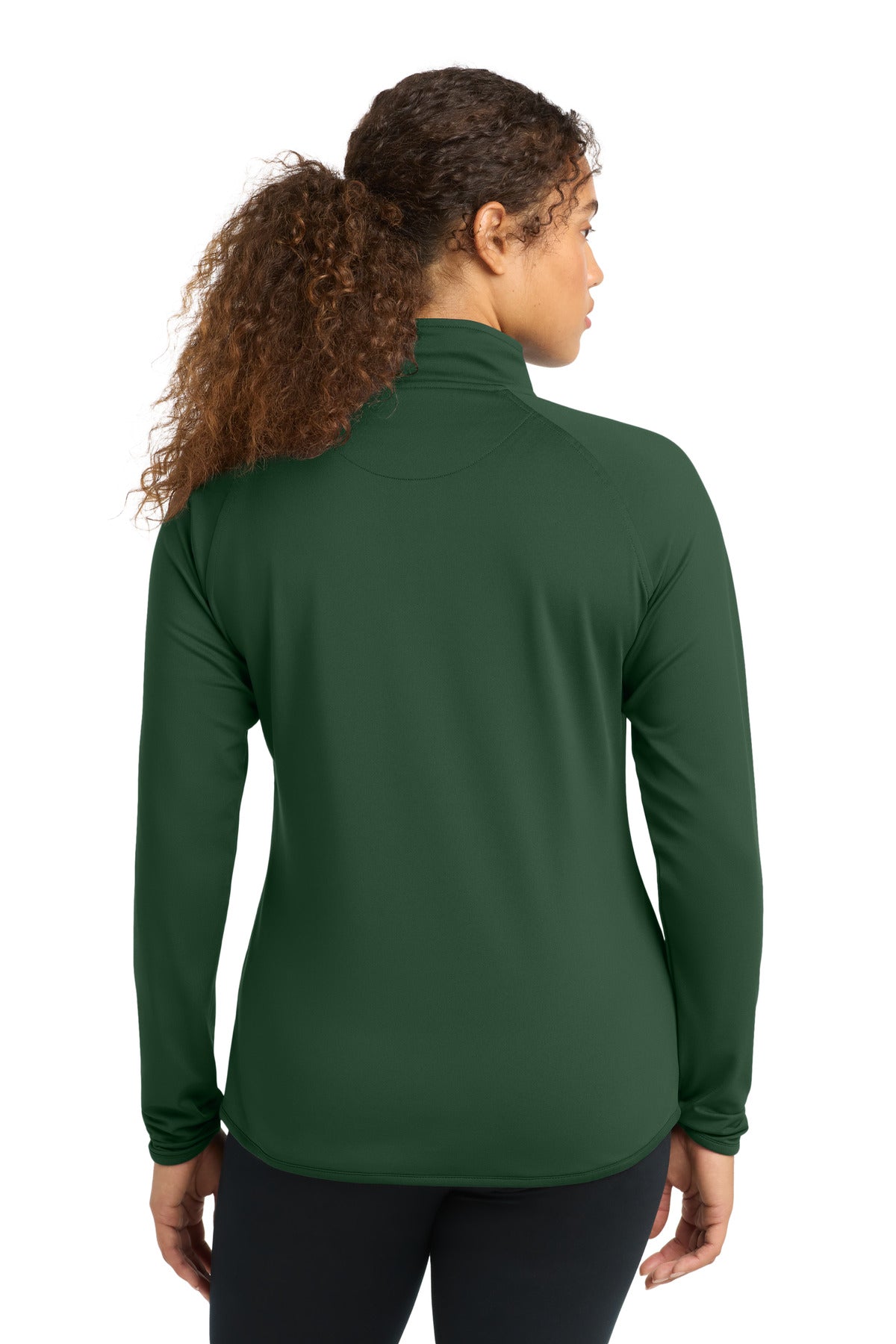 Forest Green Sport-Tek Women's Sport-Wick Stretch 1/4-Zip Pullover. LST850