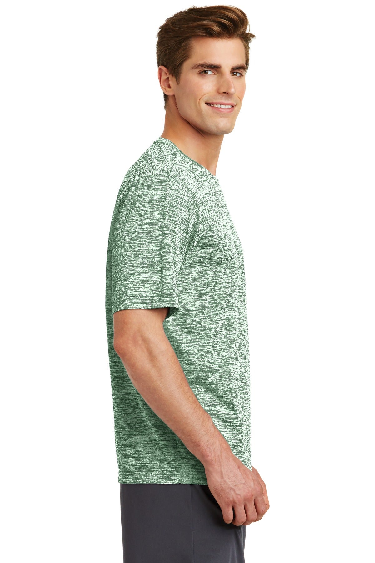 Forest Grn Ele Sport-Tek PosiCharge Electric Heather Tee. ST390