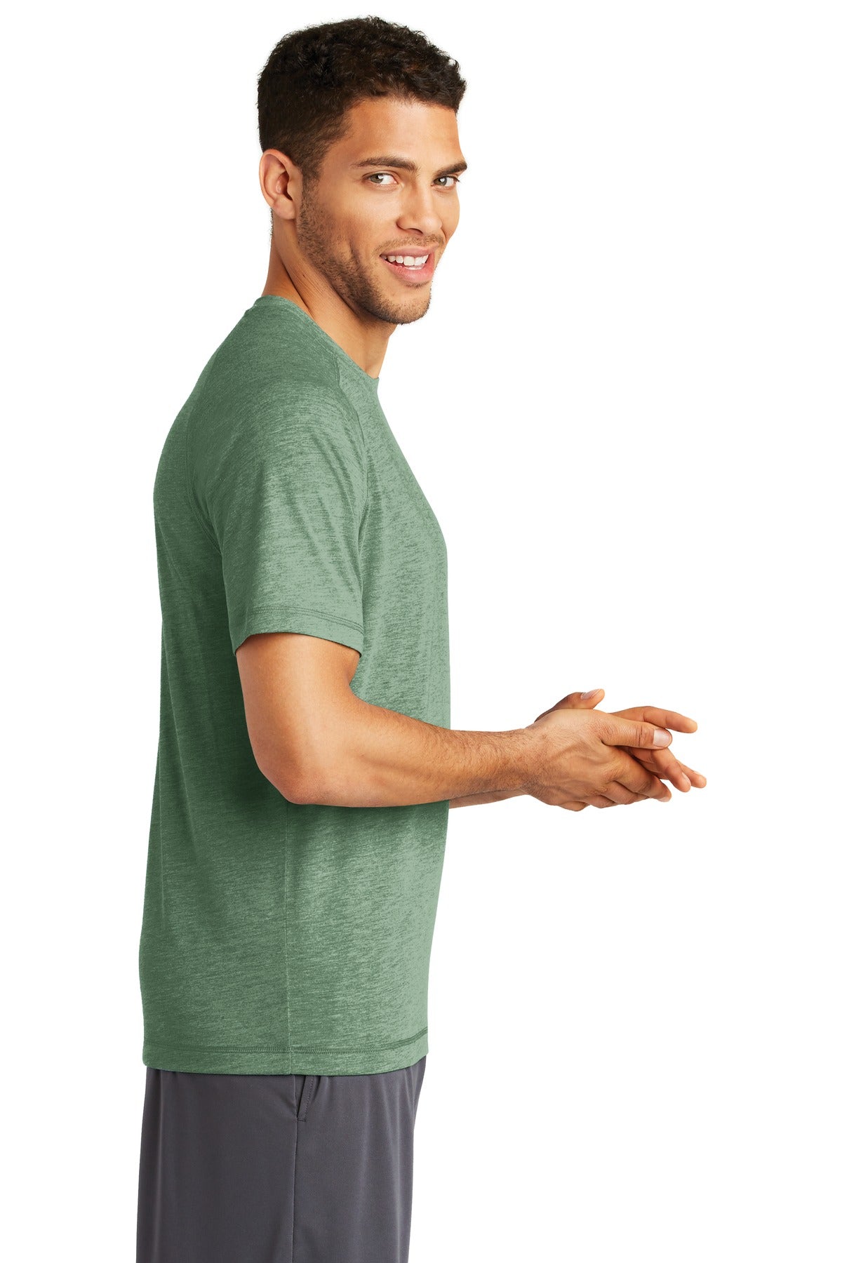 Forest Grn Hth Sport-Tek PosiCharge Tri-Blend Wicking Raglan Tee. ST400