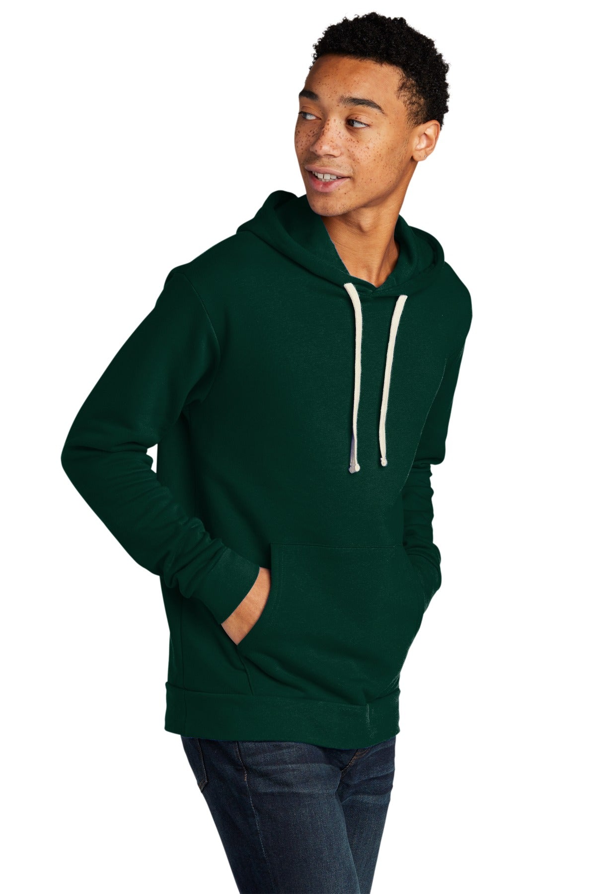 ForestGrn Next Level Apparel Adult Santa Barbara Pullover Hoodie. NL9303