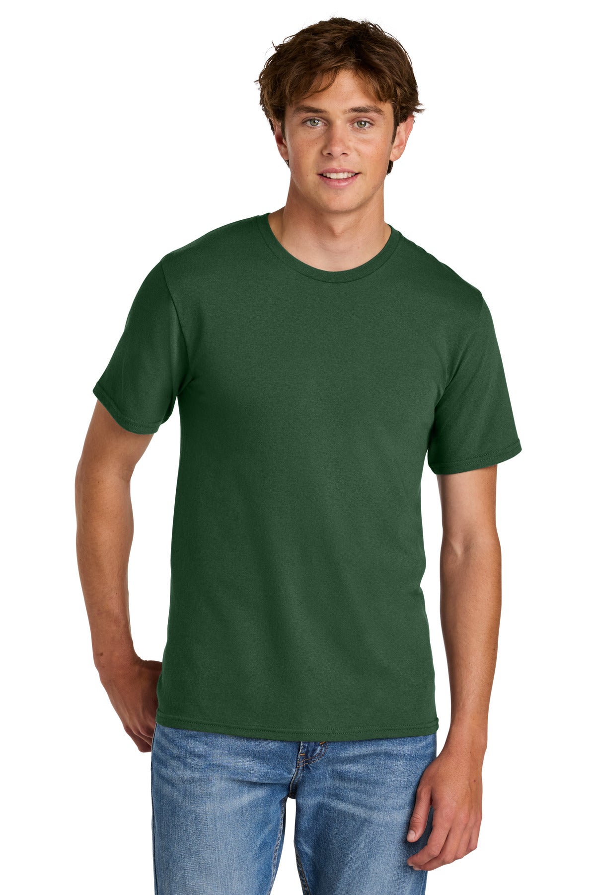 ForestGrn Port & Co Easy Cotton Tee PC43