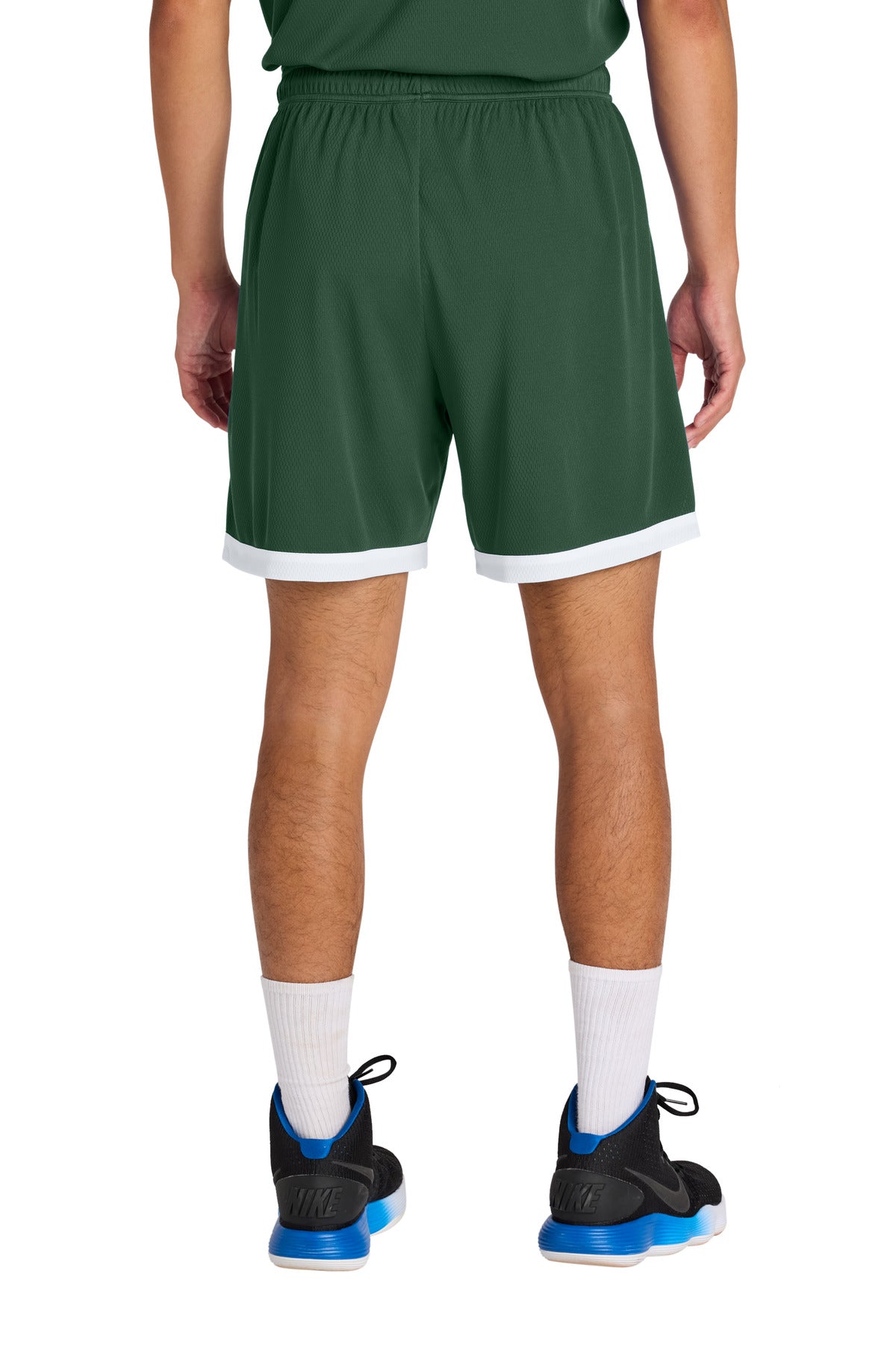 FrGn/White Sport-Tek Rival Basketball 7"Short ST901