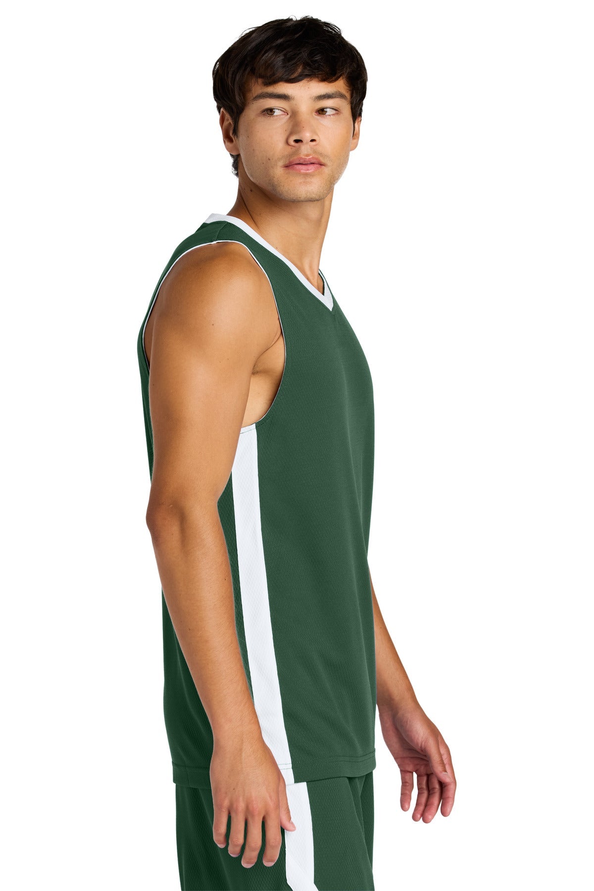 FrGn/White Sport-Tek Rival Basketball Rev Jersey ST900
