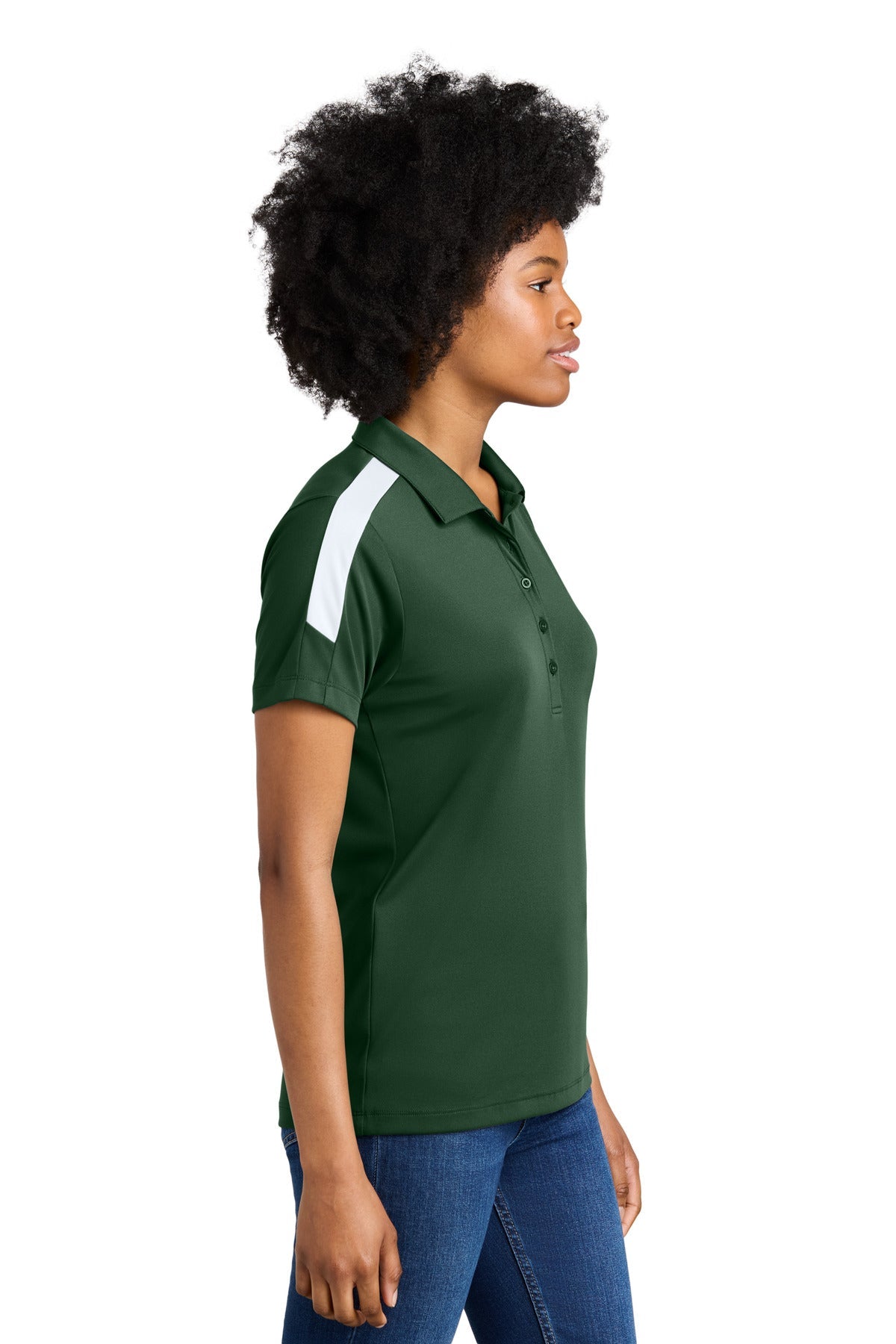 FrGn/White Sport-Tek Women's Competitor United Polo LST104