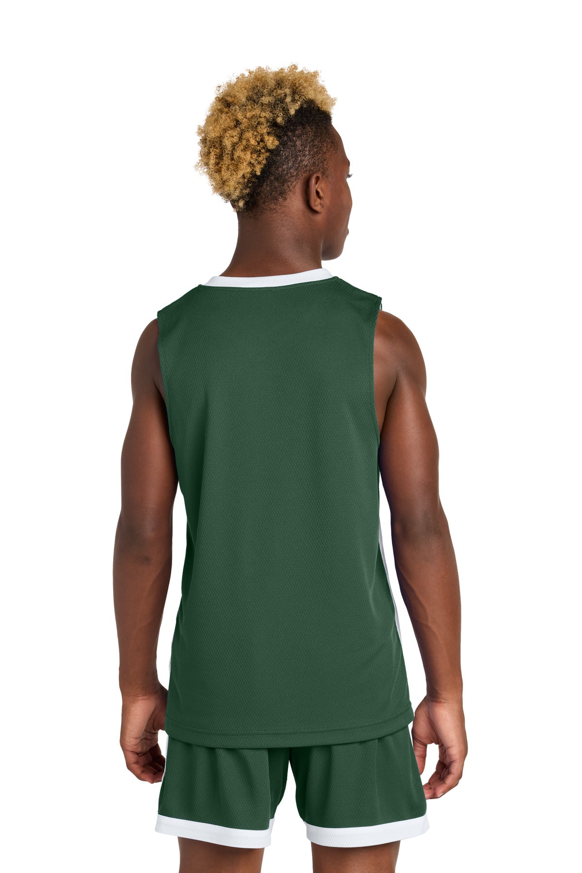 FrGn/White Sport-Tek Youth Rival Basketball Rev Jersey YST900