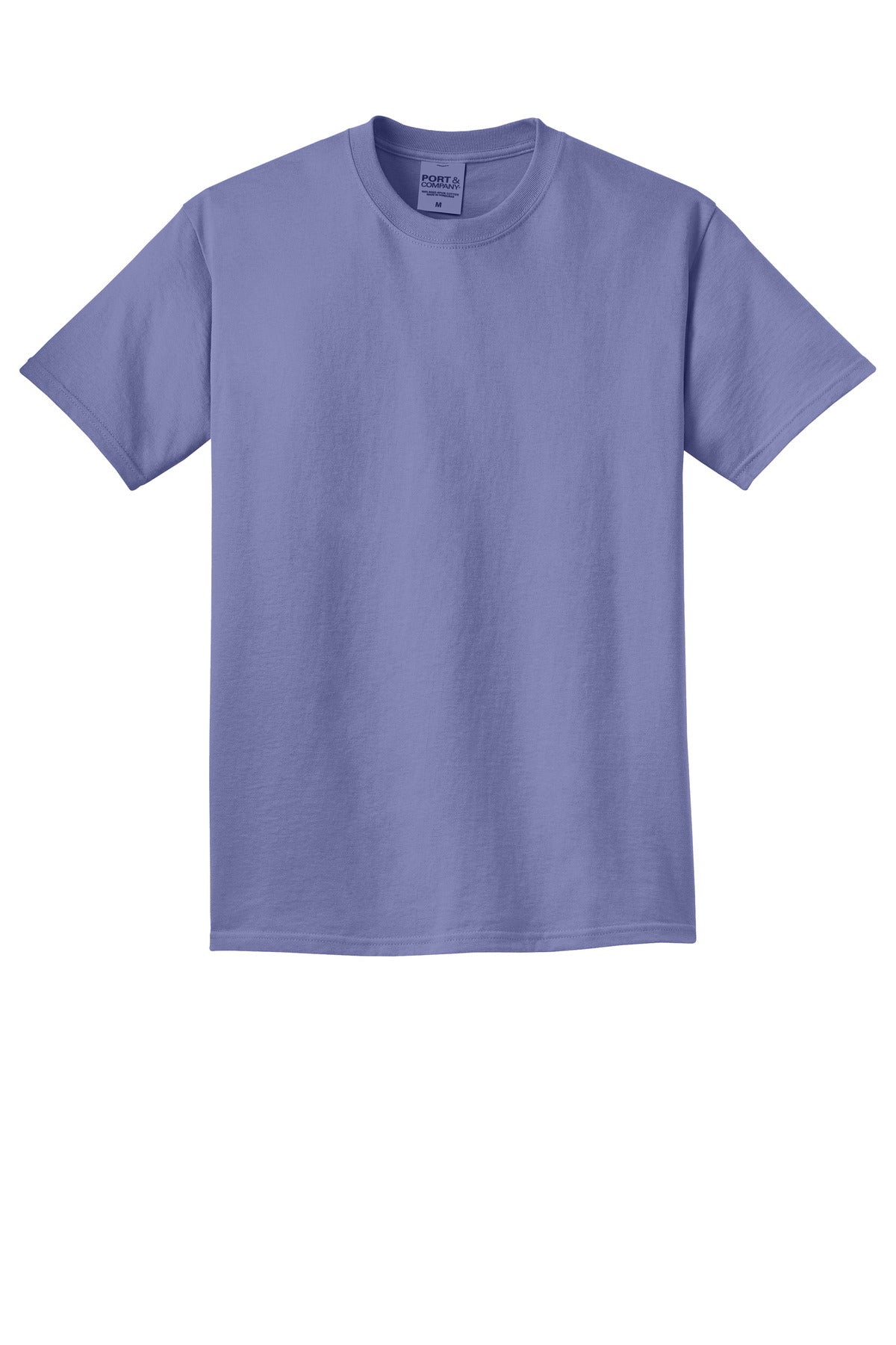 Front View of Amethyst Port & Co Beach Wash Garment-Dyed Tee. PC099