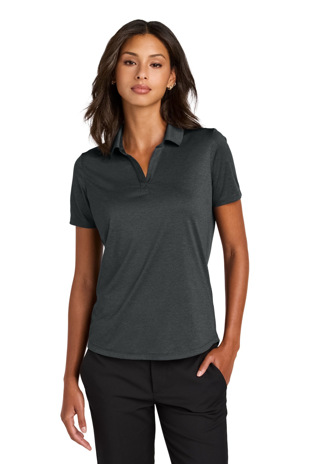 Front View of AnchorGyHt Mercer+Mettle Women's Recharge Jersey Polo MM1021