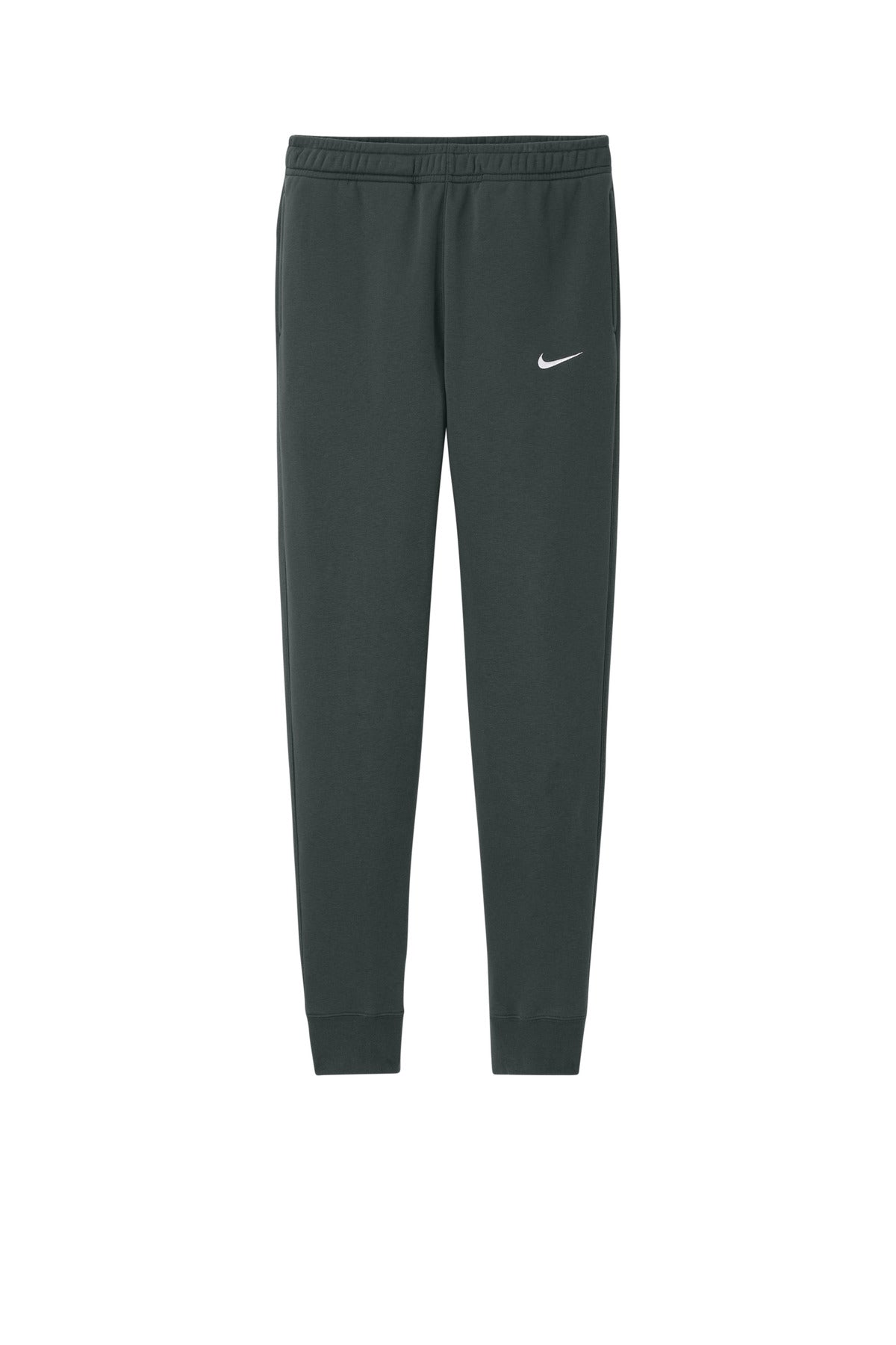 Front View of Anthracite Nike Club Fleece Jogger NKHM8045