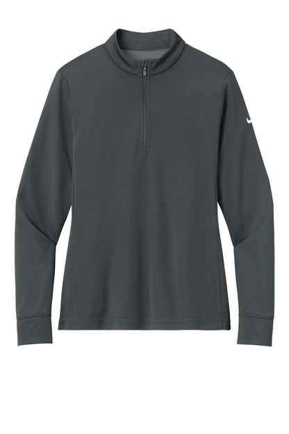 Front View of Anthracite Nike Women's Essential 1/2-Zip Cover-Up NKHM7969