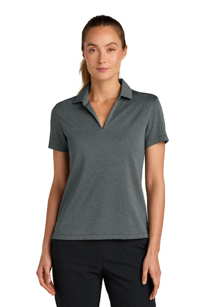 Front View of AnthrctHt Nike Women's Dri-FIT Smooth Heather Polo NKFQ4793