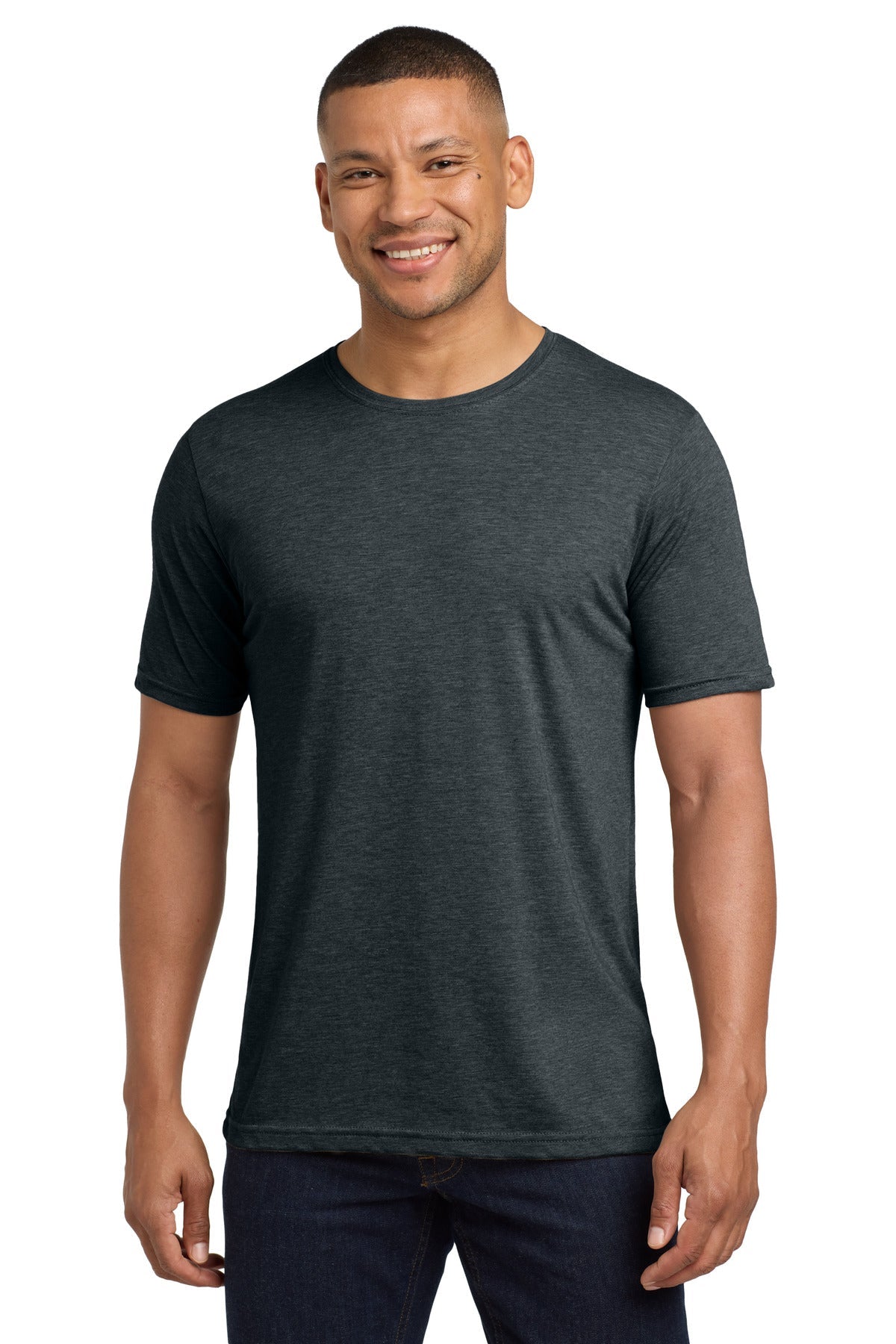 Front View of AntqDenim Next Level Apparel Adult Poly/Cotton Tee. NL6200