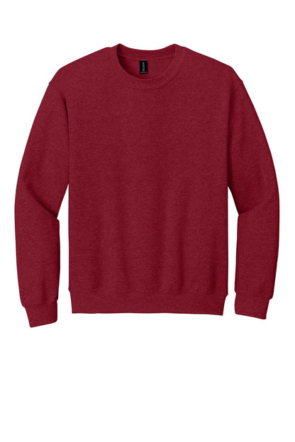 Front View of Antqu Chry Red Gildan Heavy Blend Crewneck Sweatshirt. 18000