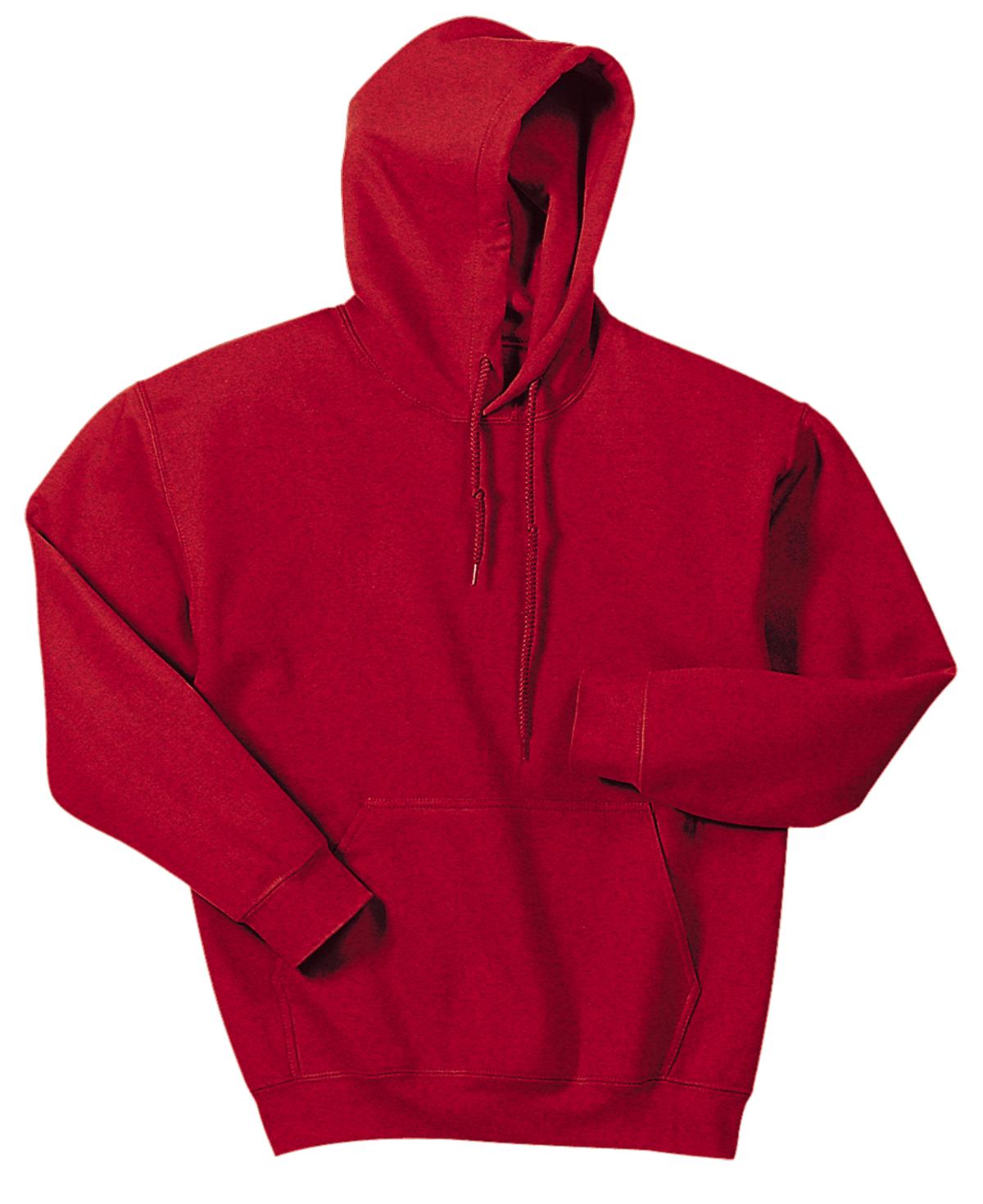 Front View of Antqu Chry Red Gildan - Heavy Blend Hooded Sweatshirt. 18500