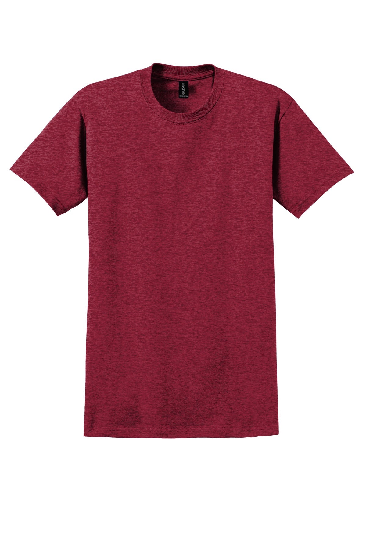 Front View of Antqu Chry Red Gildan - Ultra Cotton 100% US Cotton T-Shirt. 2000