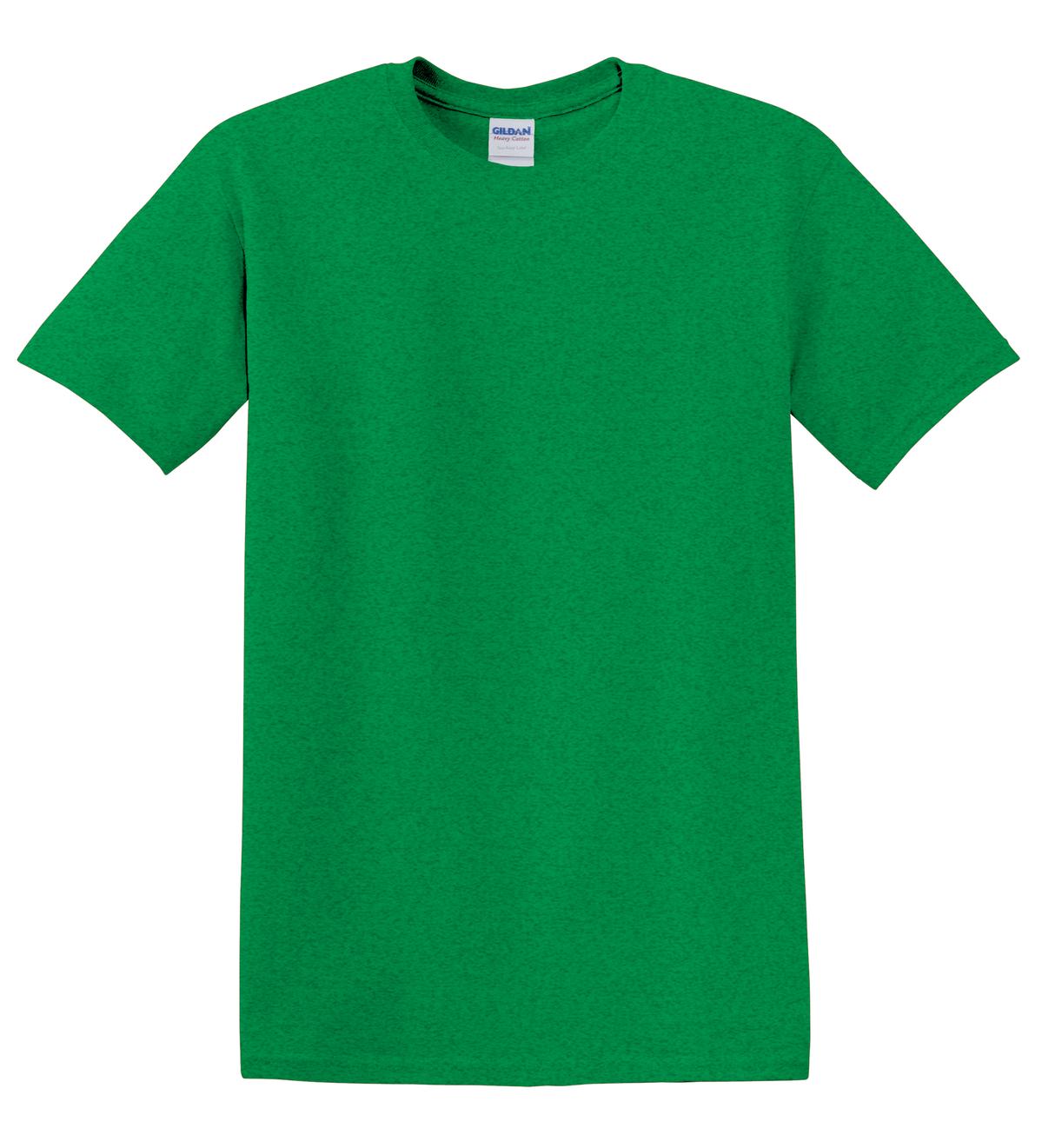 Front View of Antqu Irish Gn Gildan - Heavy Cotton 100% Cotton T-Shirt. 5000