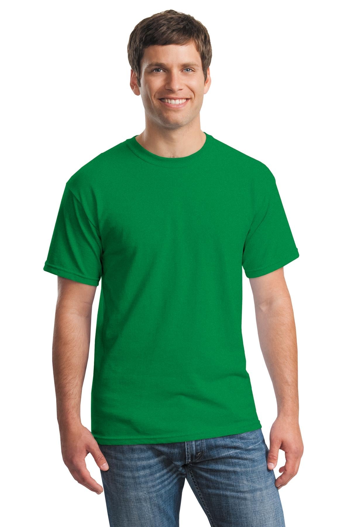 Front View of Antqu Irish Gn Gildan - Heavy Cotton 100% Cotton T-Shirt. 5000