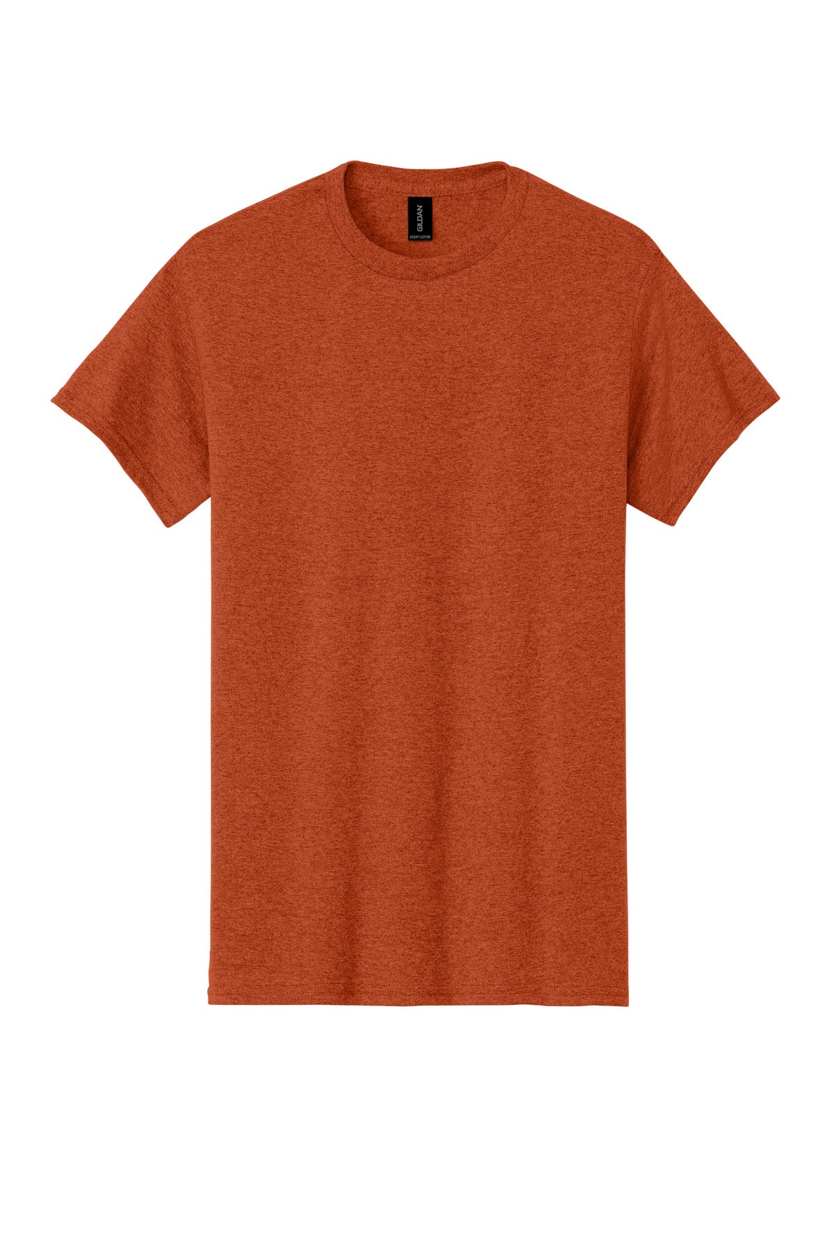 Front View of Antqu Orange Gildan - Heavy Cotton 100% Cotton T-Shirt. 5000