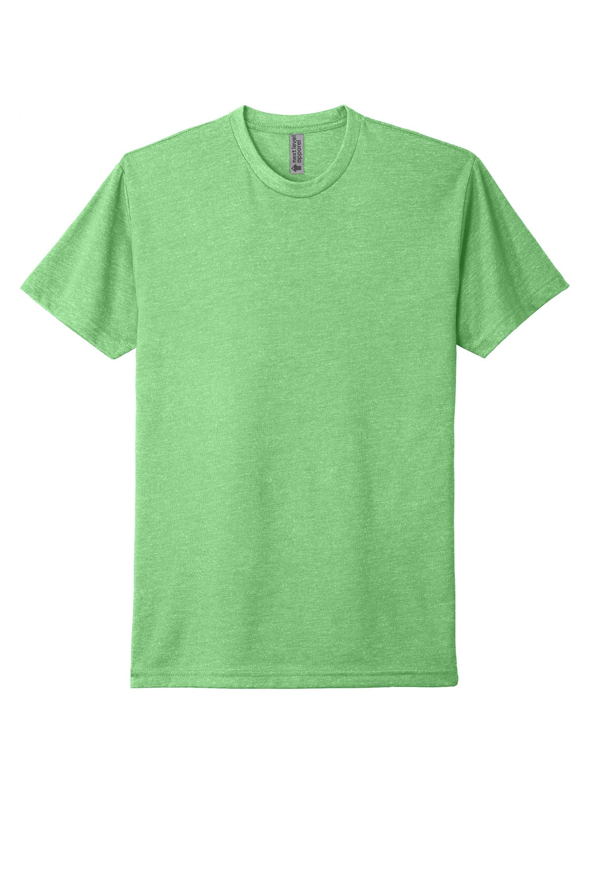 Front View of AppleGreen Next Level Apparel Adult CVC Tee. NL6210