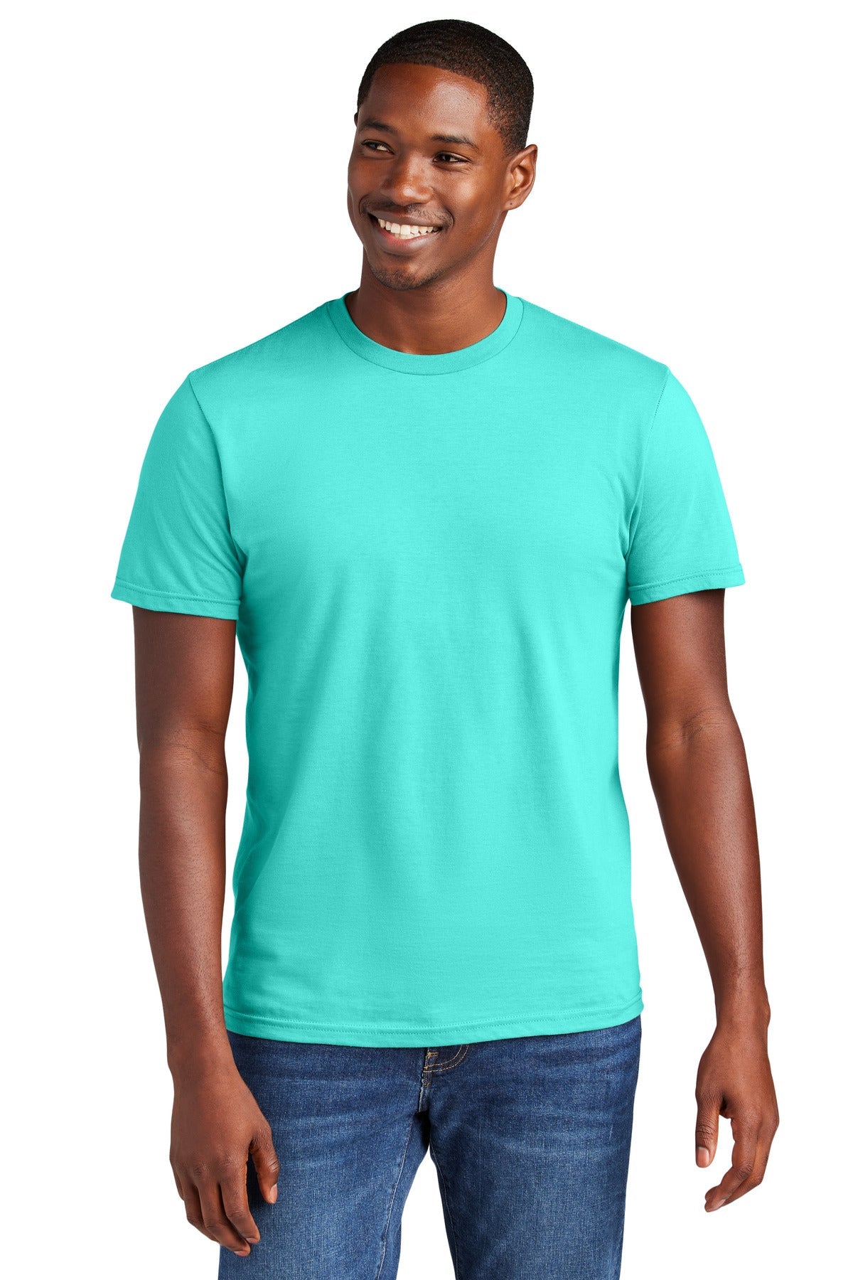 Front View of Aqua District Very Important Tee . DT6000